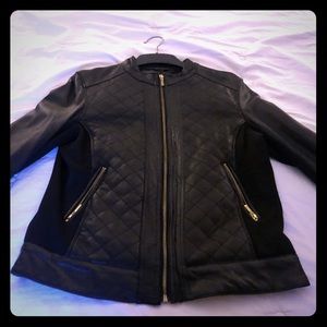 United Face Quilted Lambskin Leather Jacket XL